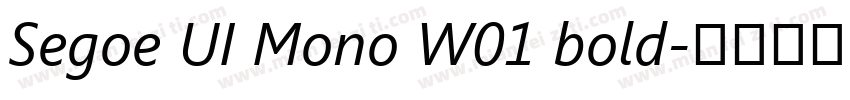 Segoe UI Mono W01 bold字体转换